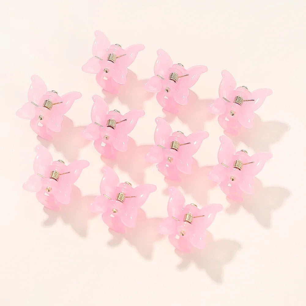 10/20/30Pcs New Colorful Butterfly Mini Hair Clip Claw Grip Barrettes Clamps Girls Hairpin Claw Clip Hair Styling Accessories