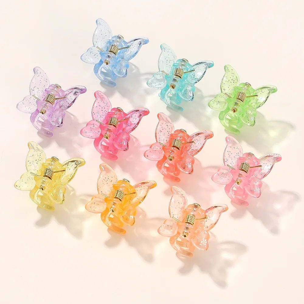 10/20/30Pcs New Colorful Butterfly Mini Hair Clip Claw Grip Barrettes Clamps Girls Hairpin Claw Clip Hair Styling Accessories