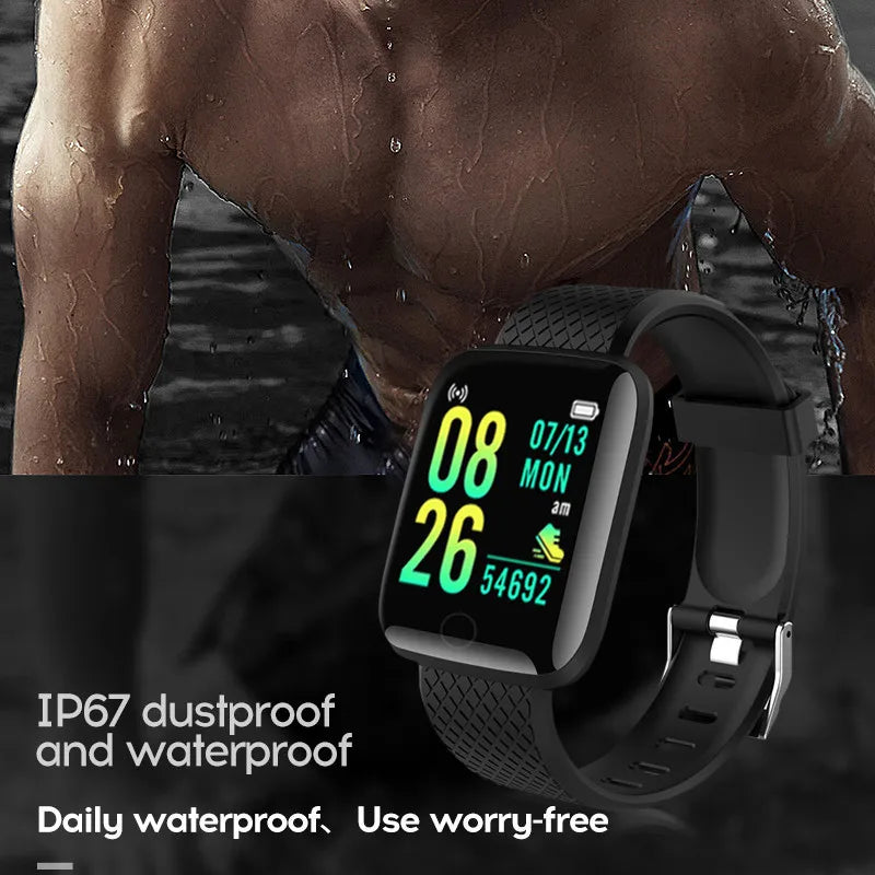 116 Plus Smart Watch For Men Women Bluetooth Sports Watch Heart Rate Monitor Blood Pressure Smart Bracelet for Android IOS D20