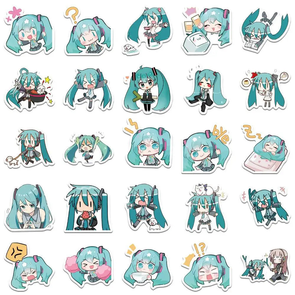 10/30/50PCS New Fashion Cartoon Anime Girl Graffiti Helmet Car Mug DIY Waterproof PVC Graffiti Sticker Children'S Toys Wholesale