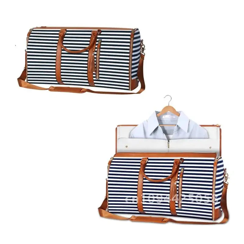 1pc Foldable PU Travel Convenient Carry-on Clothing Bag Women's Bag Bag Leather Business Duffel Women's Large Travel