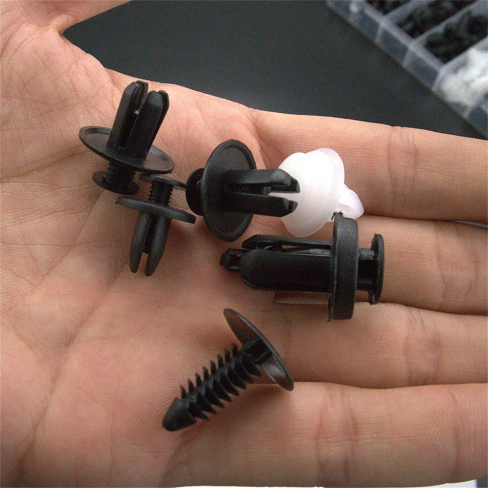 100pcs Mixed Auto Fastener Clip Car Body Push Retainer Pin Rivet Bumper Door Trim Panel Retainer Fastener Kit Car Accessories