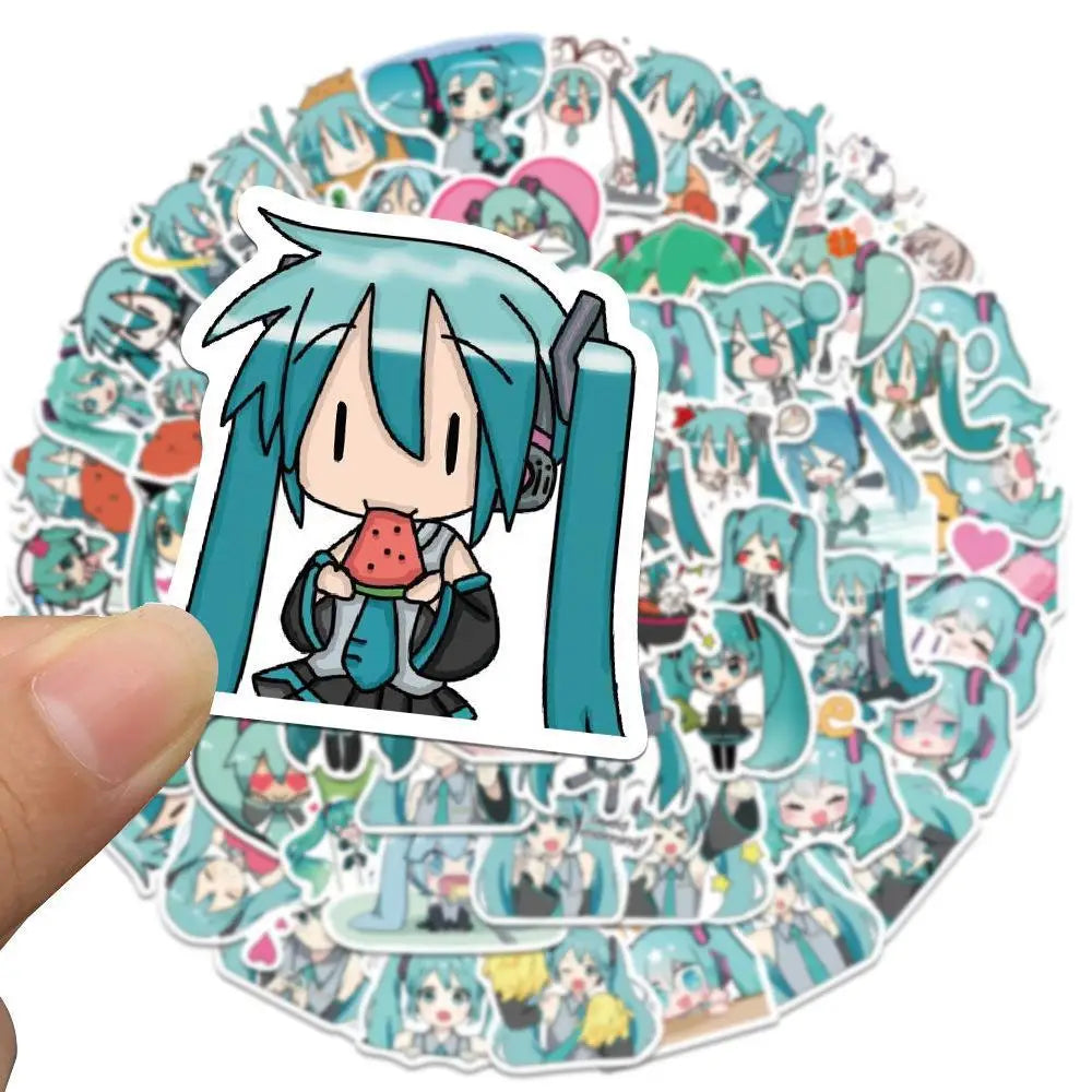 10/30/50PCS New Fashion Cartoon Anime Girl Graffiti Helmet Car Mug DIY Waterproof PVC Graffiti Sticker Children'S Toys Wholesale