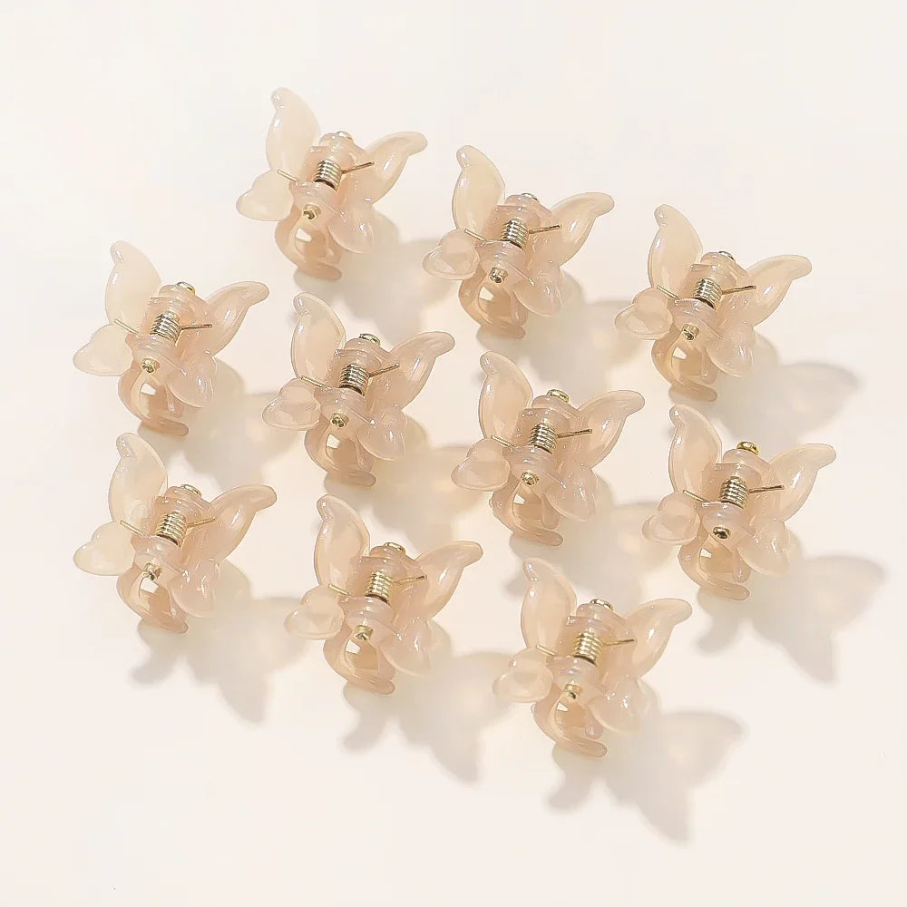 10/20/30Pcs New Colorful Butterfly Mini Hair Clip Claw Grip Barrettes Clamps Girls Hairpin Claw Clip Hair Styling Accessories