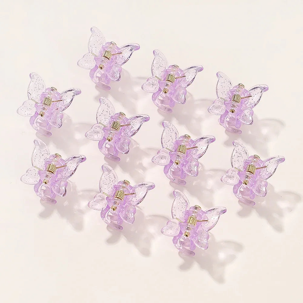10/20/30Pcs New Colorful Butterfly Mini Hair Clip Claw Grip Barrettes Clamps Girls Hairpin Claw Clip Hair Styling Accessories