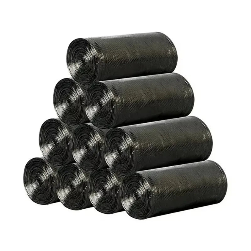 100/200PCS Black Garbage Bag Household Kitchen Bedroom Bathroom Office Leak-Proof Disposable Plastic Thickened Trash Bags