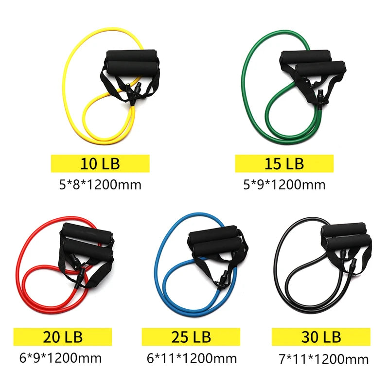 1.2M Yoga Pull Rope TPE Fitness Training Resistance Bands Fitness Gum Elastic Rubber Expander Workout Exercise Equipment Band