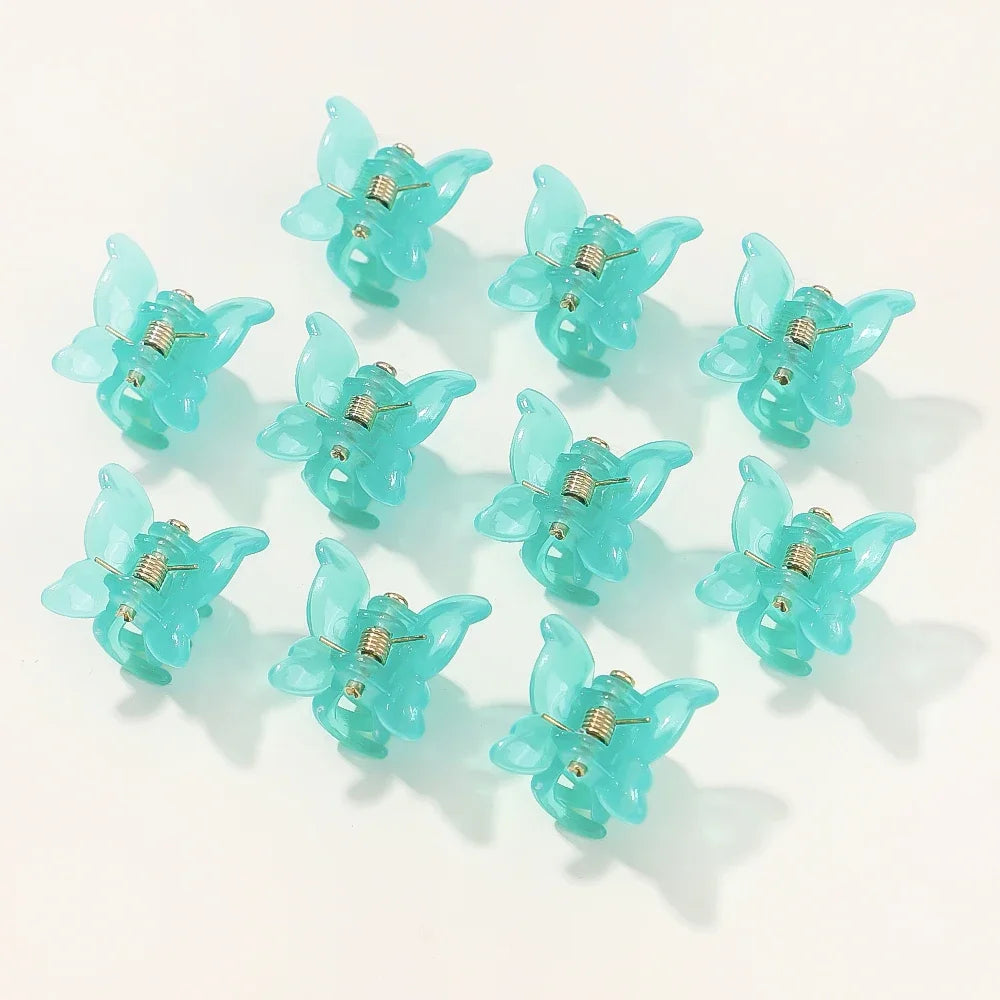 10/20/30Pcs New Colorful Butterfly Mini Hair Clip Claw Grip Barrettes Clamps Girls Hairpin Claw Clip Hair Styling Accessories