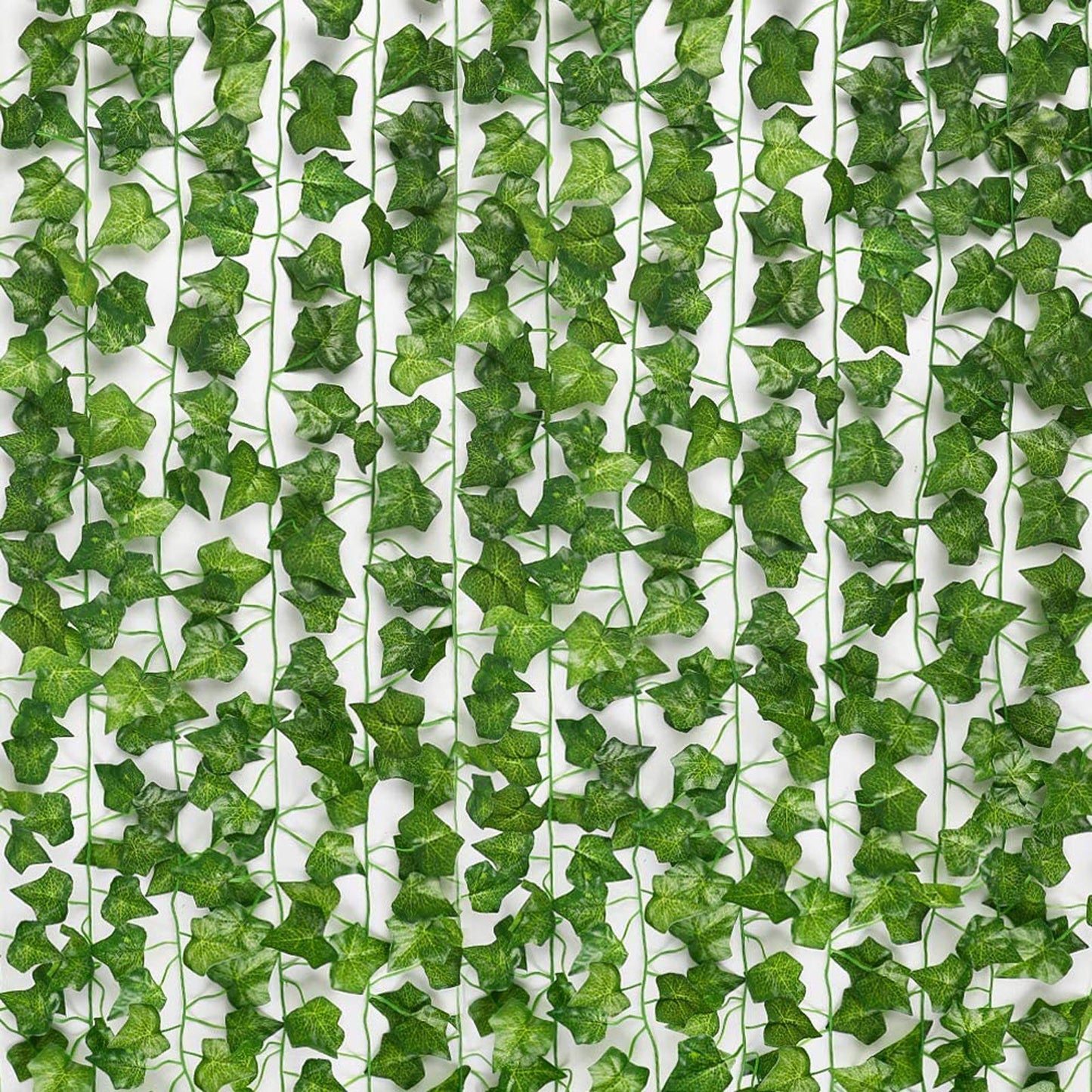 12PC Strands Artificial Lvy Leaf Vine Garland Fake Foliage Hanging Plants Garland Hanging Ornaments Front Door Wall Decorations