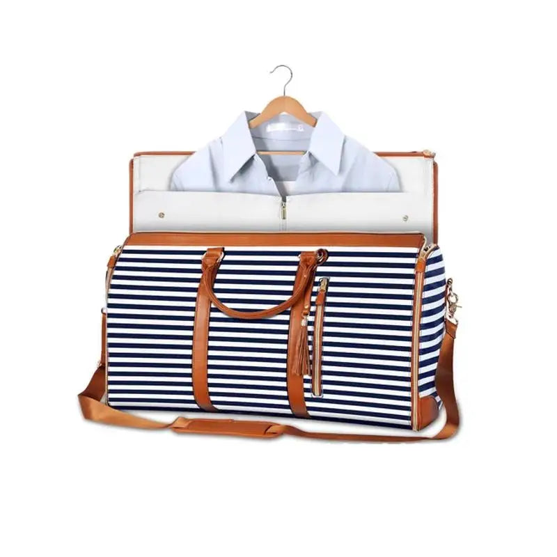 1pc Foldable PU Travel Convenient Carry-on Clothing Bag Women's Bag Bag Leather Business Duffel Women's Large Travel