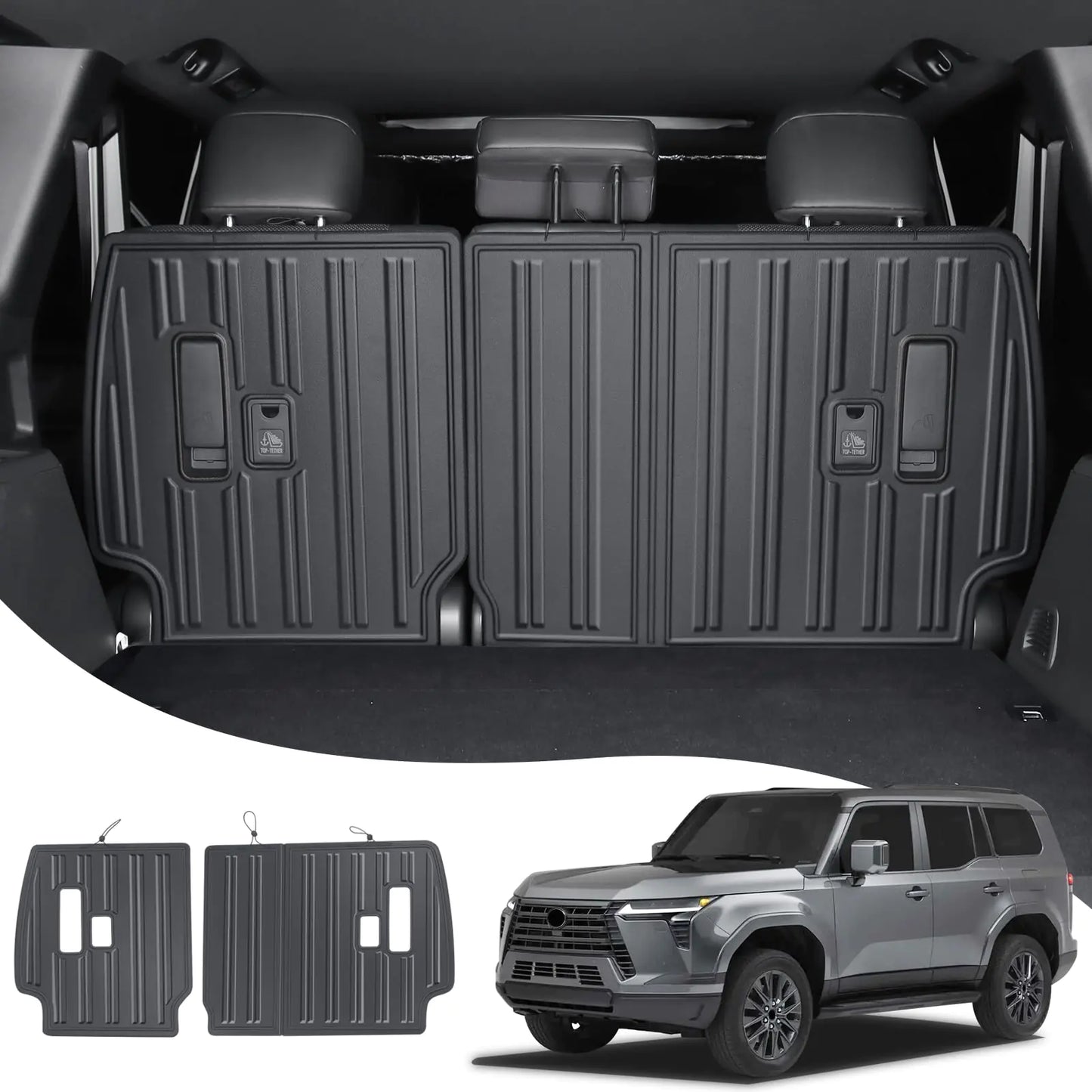 2 PCs Seat Back Protective Pad for 2024-Present Lexus GX550 GX 550h Rear Chair Anti-Kick Scratch Panel Interior Modification Accessories (Seat Back)