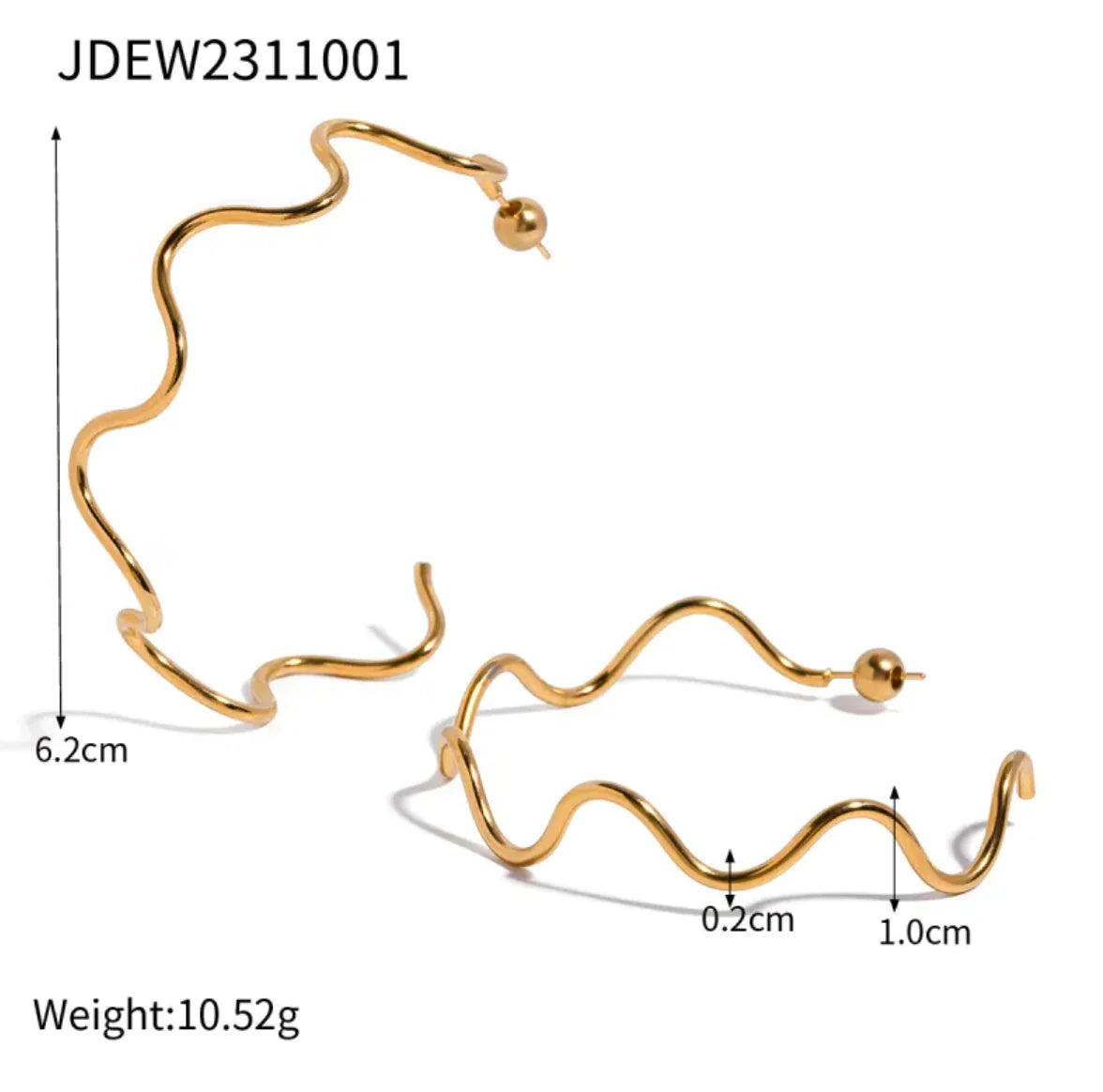 18K Gold Wave Pull-Out Necklace