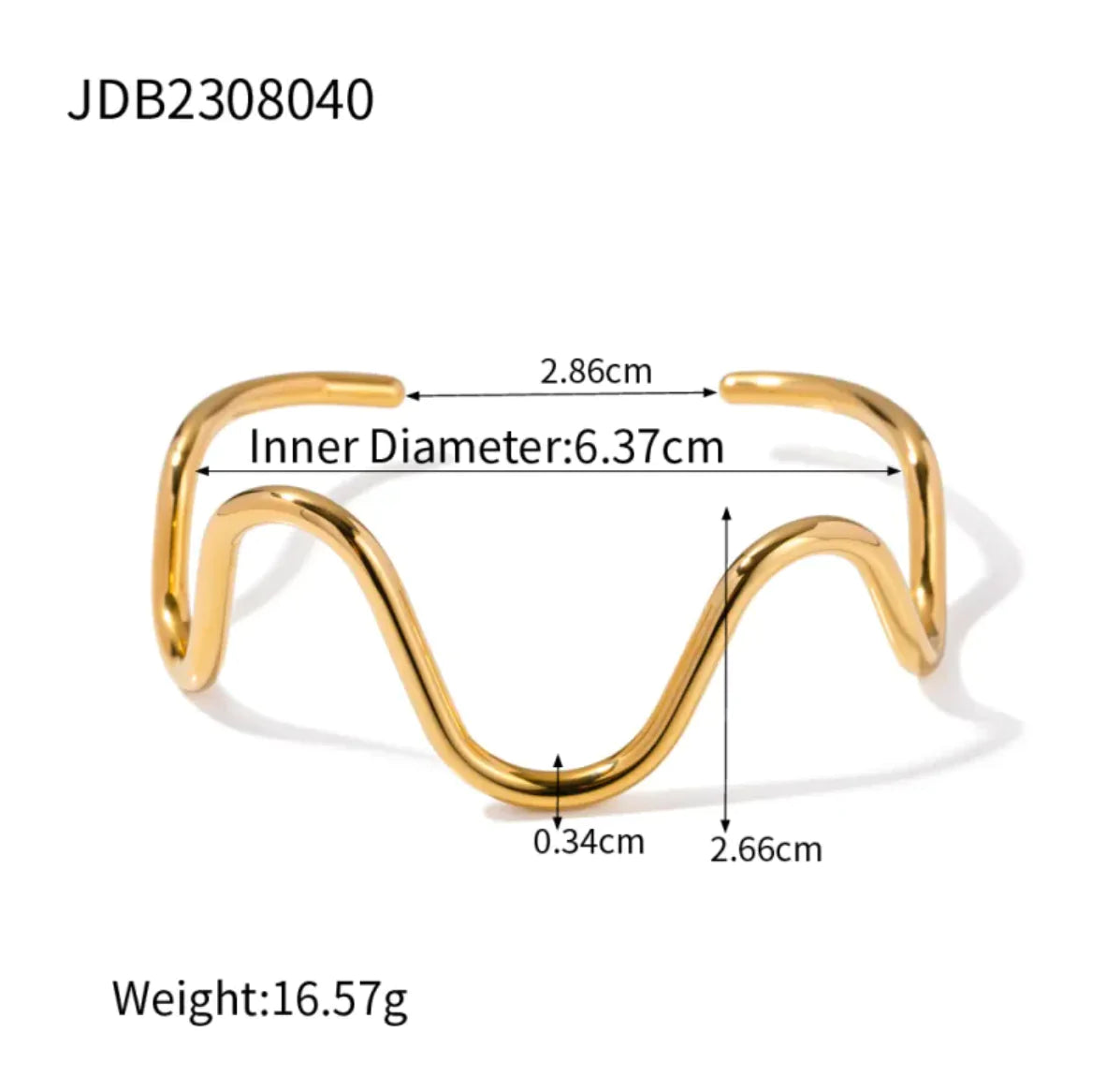 18K Gold Wave Pull-Out Necklace
