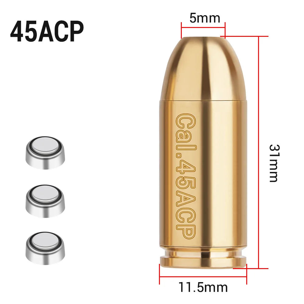.223 cal Red Dot Laser Brass Boresight CAL Cartridge Barrel Bore Sighter for Hunting Gun Scope Adjustment Rifle Pistol Shotgun